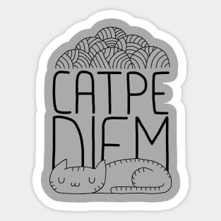 CATPE DIEM Sticker